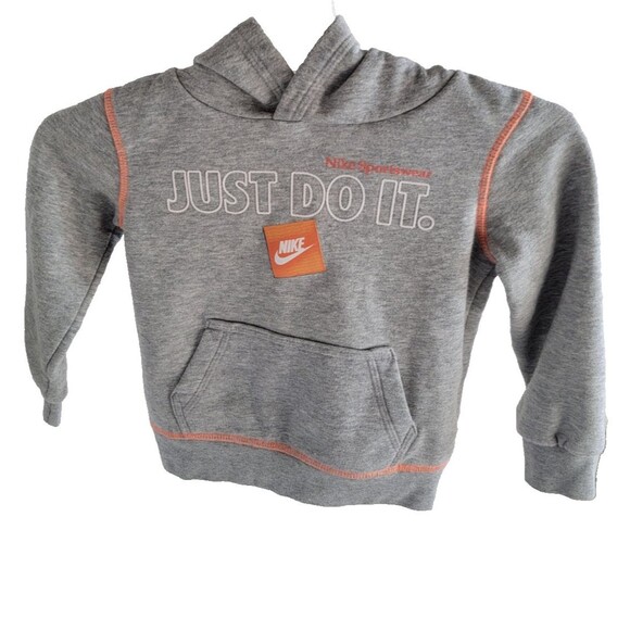 Nike Sportswear Just Do it Hooded Sweatshirt Little Kids Size 2T - Picture 1 of 11